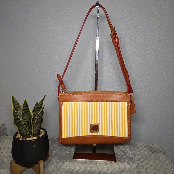 Authentic Dooney & Bourke Sullivan Striped Shoulder Bag with COA - Picture 2 of 10